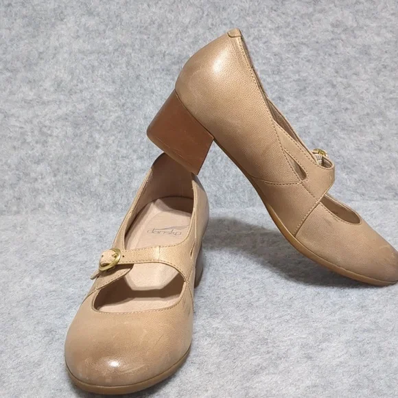 Dansko Peyton Mary Jane Heel Clog Sand Shoe Size EU 37 US 6.5 - Picture 4 of 11